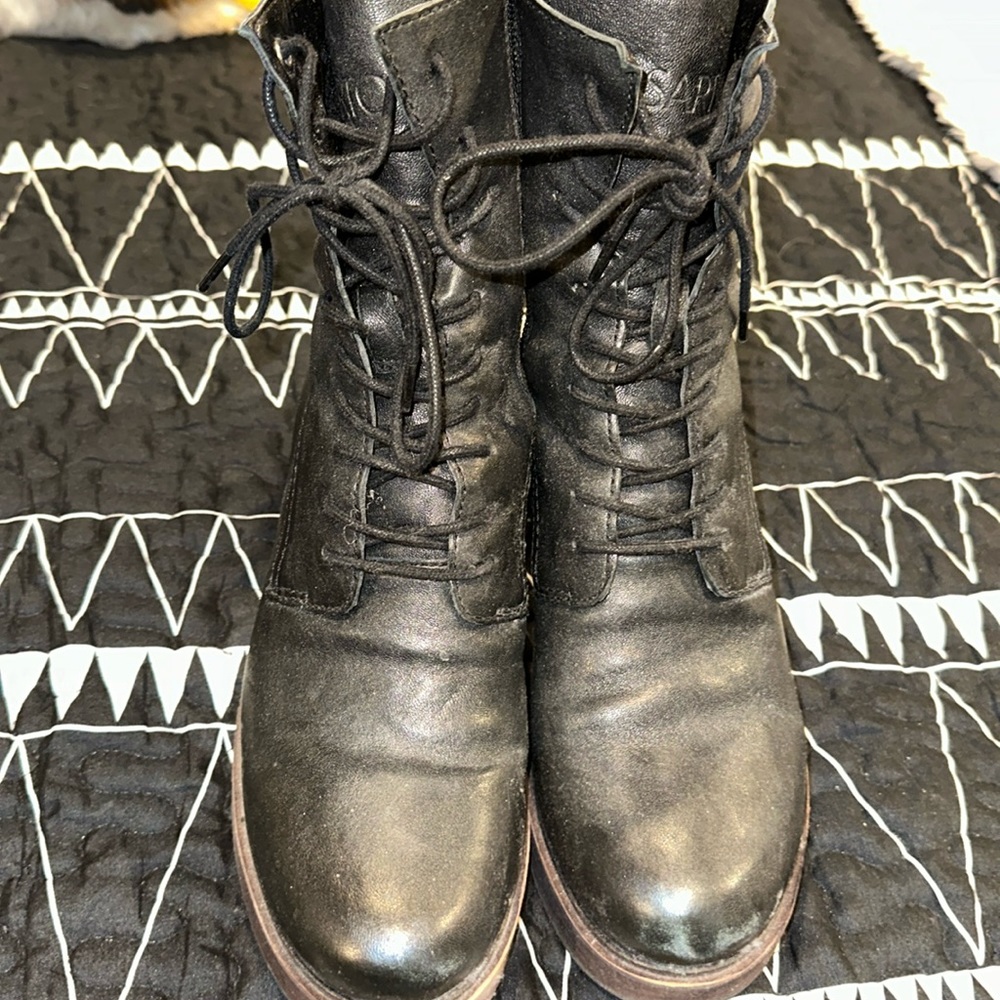 Franco Sarto leather laced booties